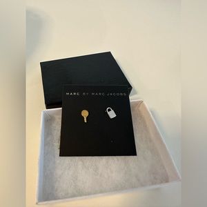 Marc by Marc Jacobs lock and key stud earring